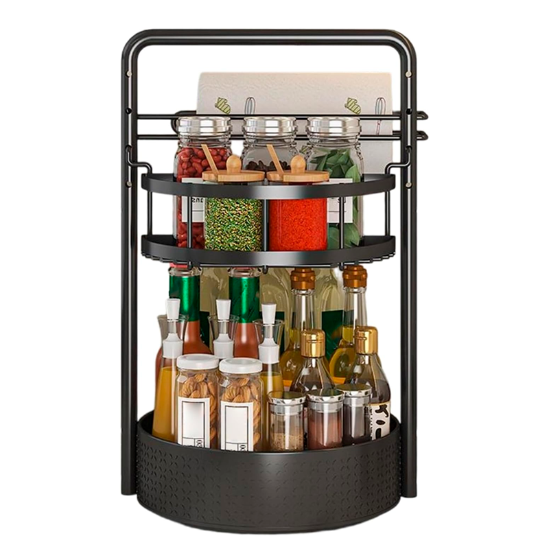 Organizador Giratorio 360° Estante de Cocina para Especias con Portanova