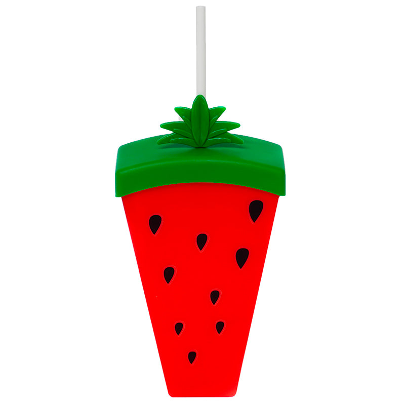 Termo Con Bombilla Vaso Para Agua O Jugo Forma De Sandia