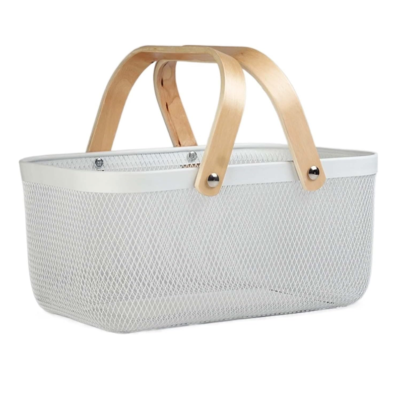 Canasto Organizador Metalico Rectangular