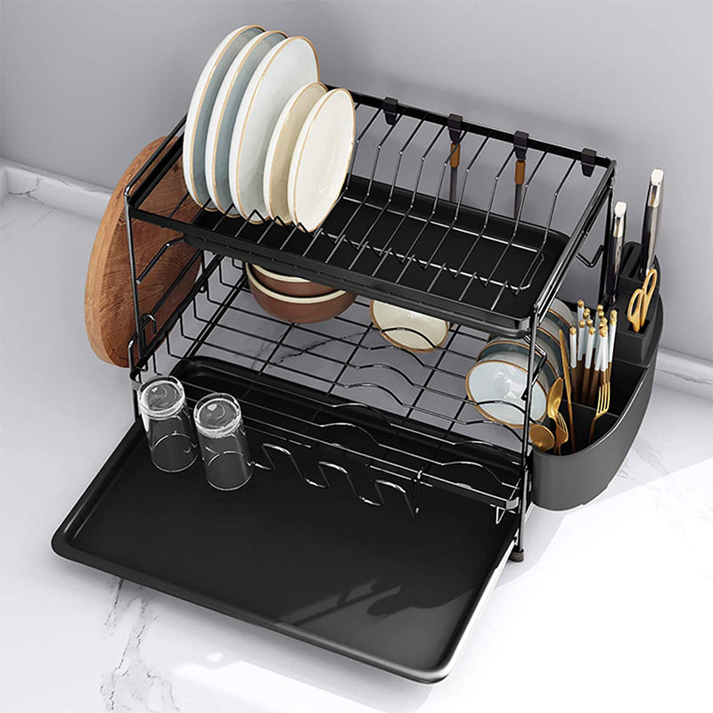 Secador Escurridor Loza Platos 2 Niveles Organizador Cocina