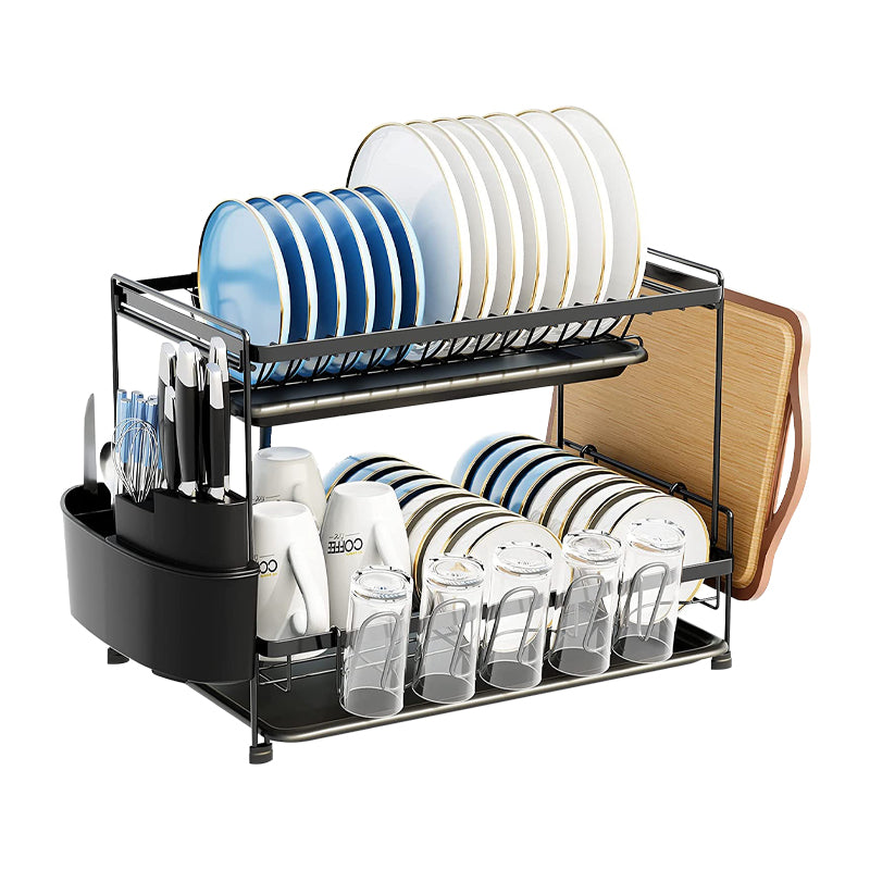 Secador Escurridor Loza Platos 2 Niveles Organizador Cocina