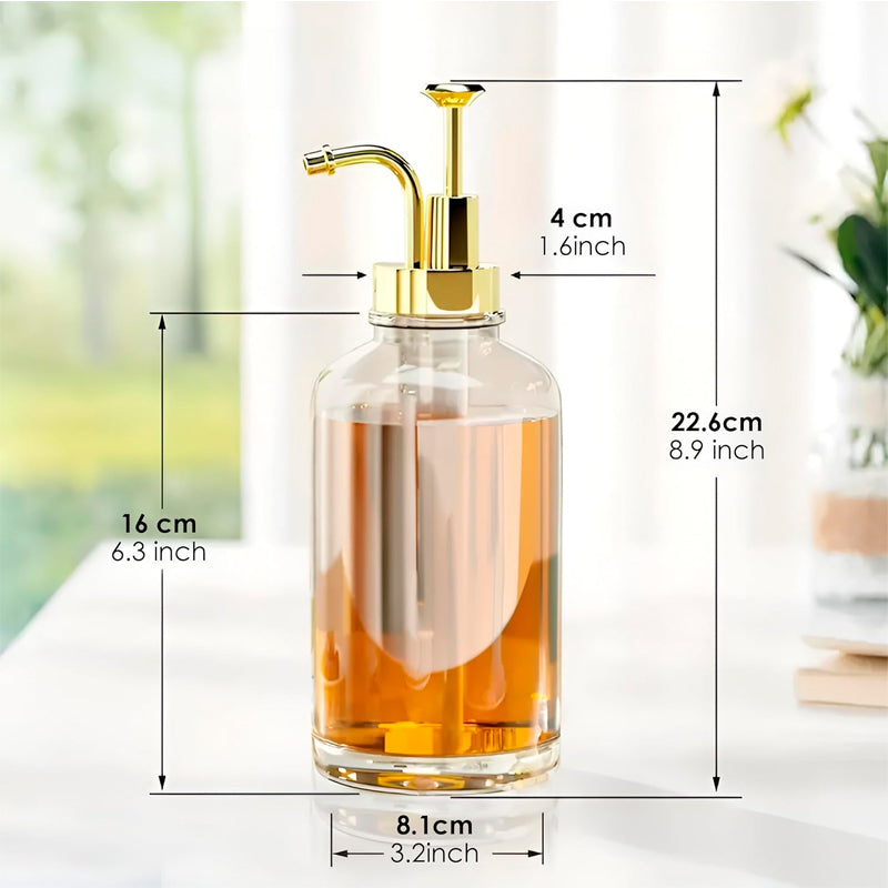 2 Botella Dispensador Baño o Cocina 500ml Dorado