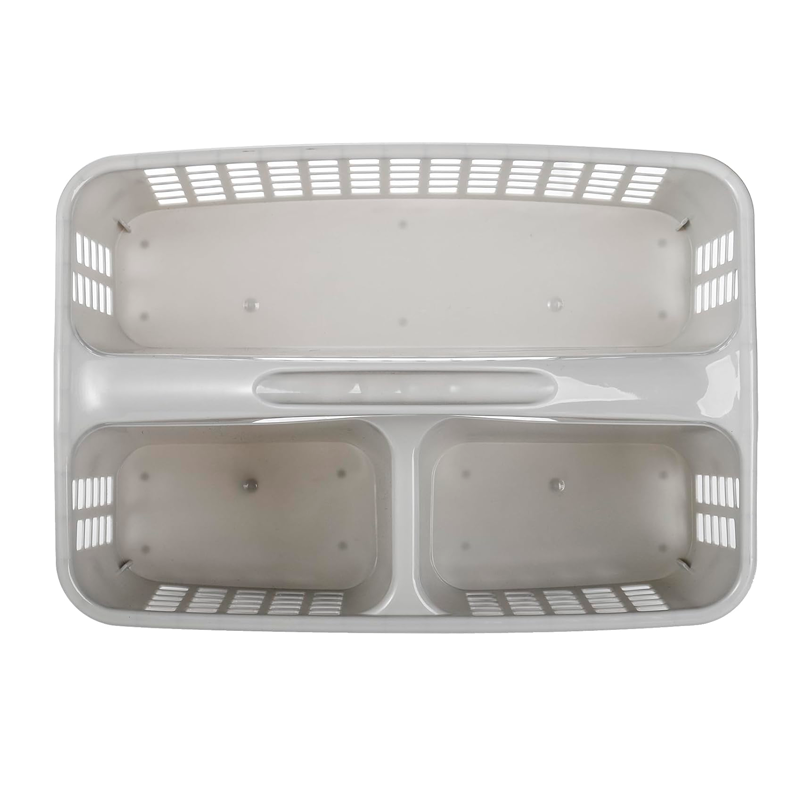 Cesta Organizadora Plástica Para Limpieza Cocina Baño Champú Gris