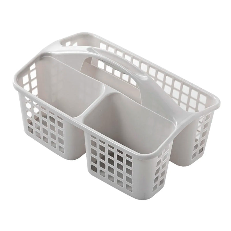 Cesta Organizadora Plástica Para Limpieza Cocina Baño Champú Gris