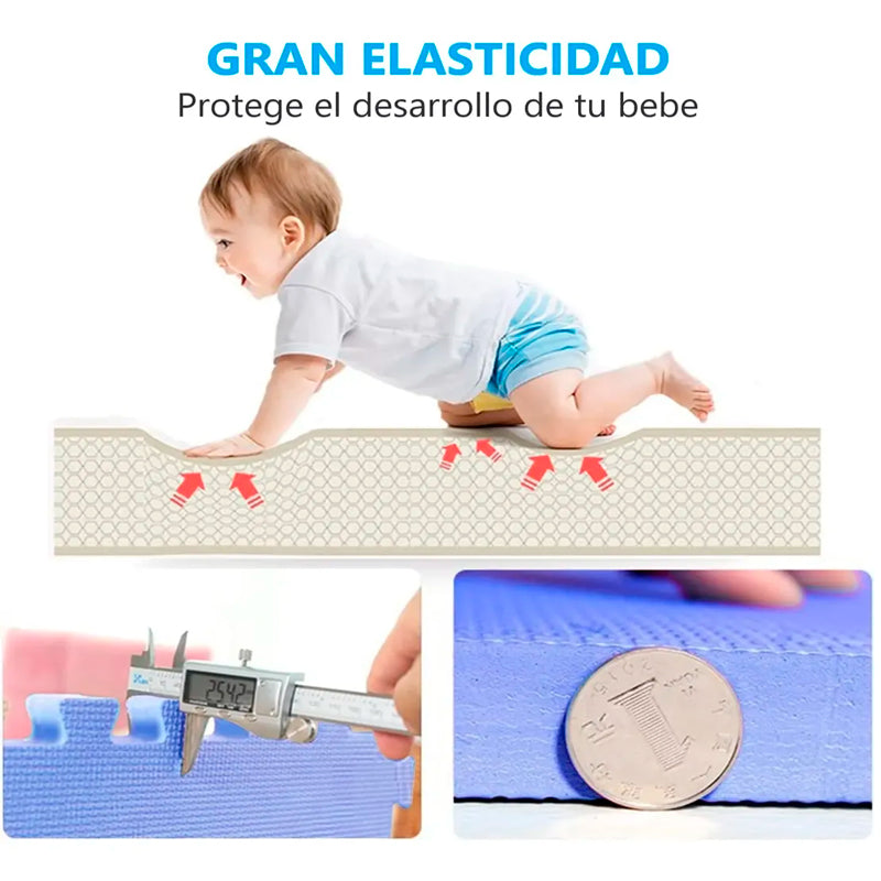 Pack De 6 Alfombras Goma Eva Piso Puzzle Antigolpes 60x60cm