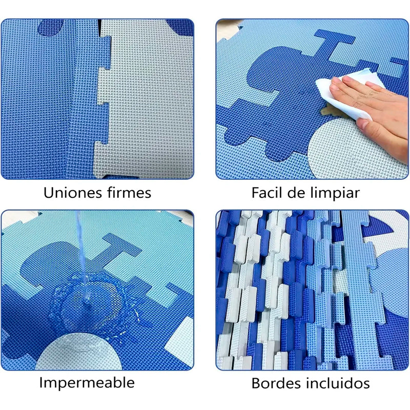 Pack De 6 Alfombras Goma Eva Piso Puzzle Antigolpes 60x60cm