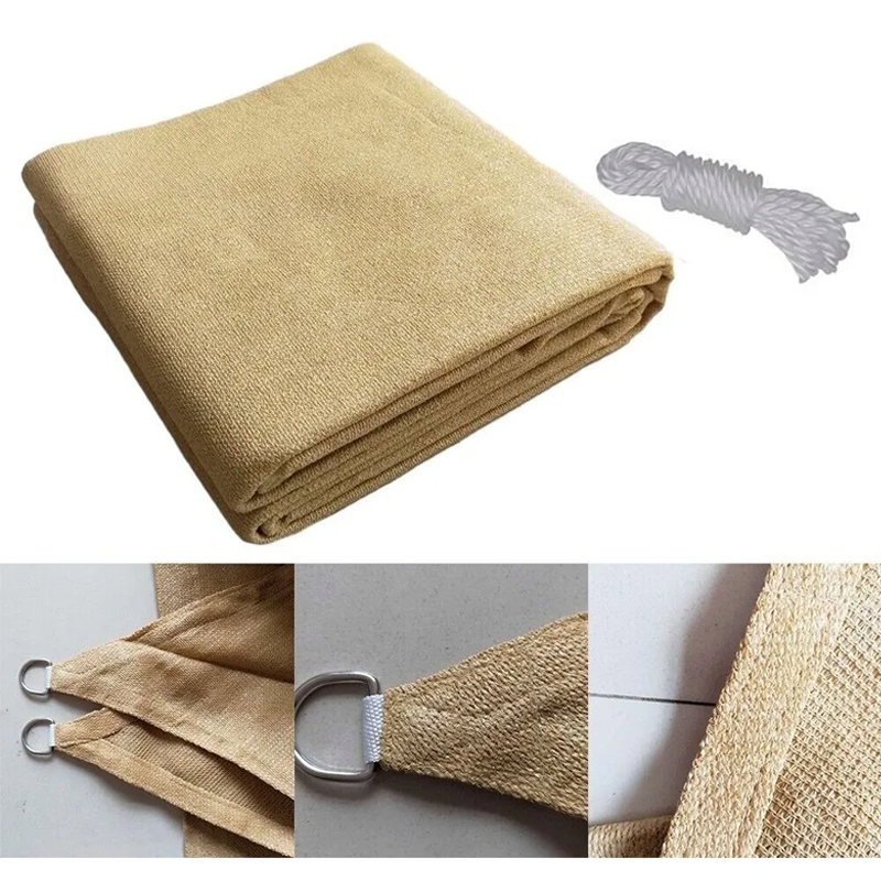 Toldo de Lona Cuadrada Vela para Sombra Parasol Rectangular Permeable