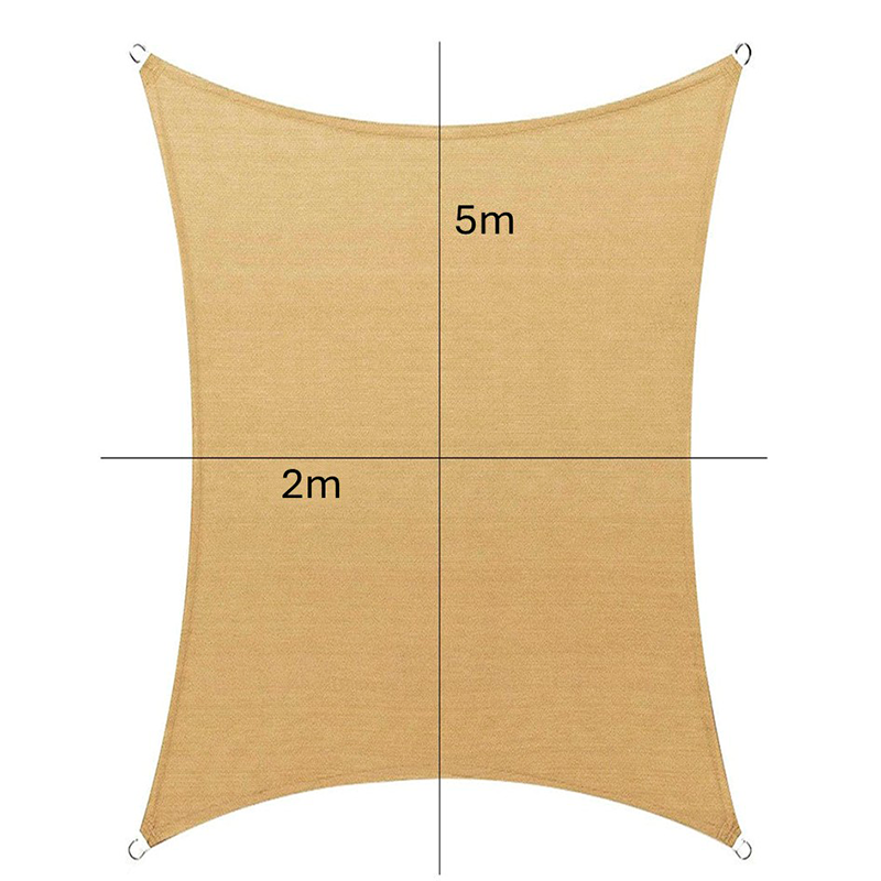 Toldo de Lona Cuadrada Vela para Sombra Parasol Rectangular Permeable