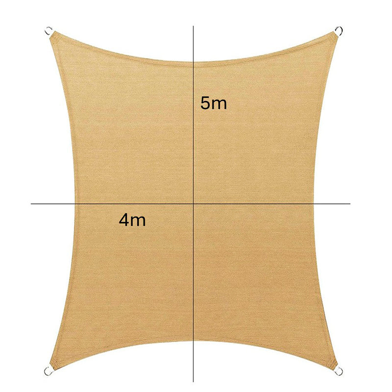 Toldo de Lona Cuadrada Vela para Sombra Parasol Rectangular Permeable