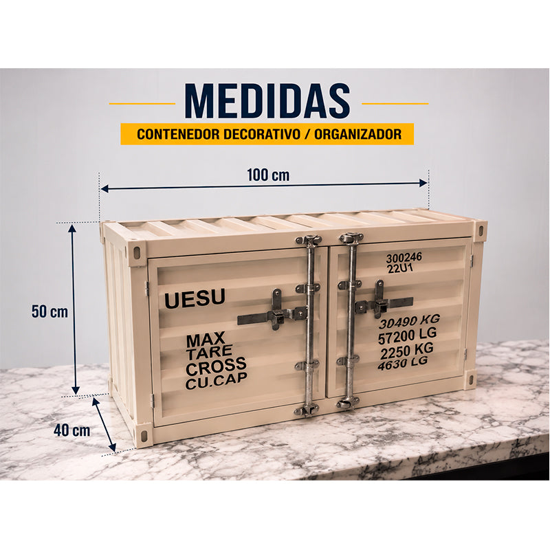 Container Organizador De Hierro Fundido Figura Decorativa
