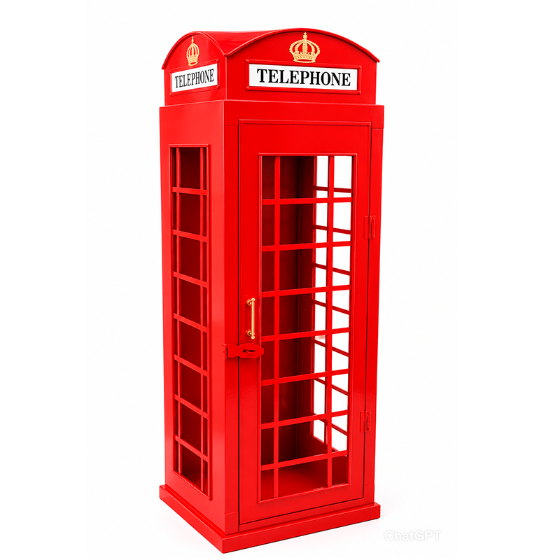 Figura Decorativa Cabina Telefonica D Londres Hierro Fundido 70cm