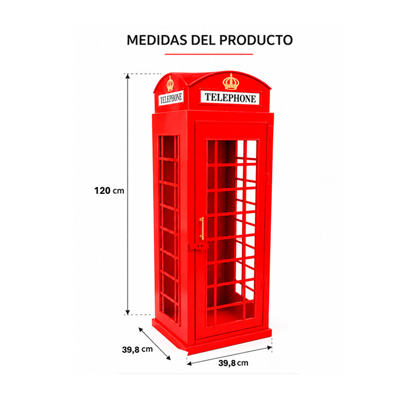 Figura Decorativa Cabina Telefonica D Londres Hierro Fundido