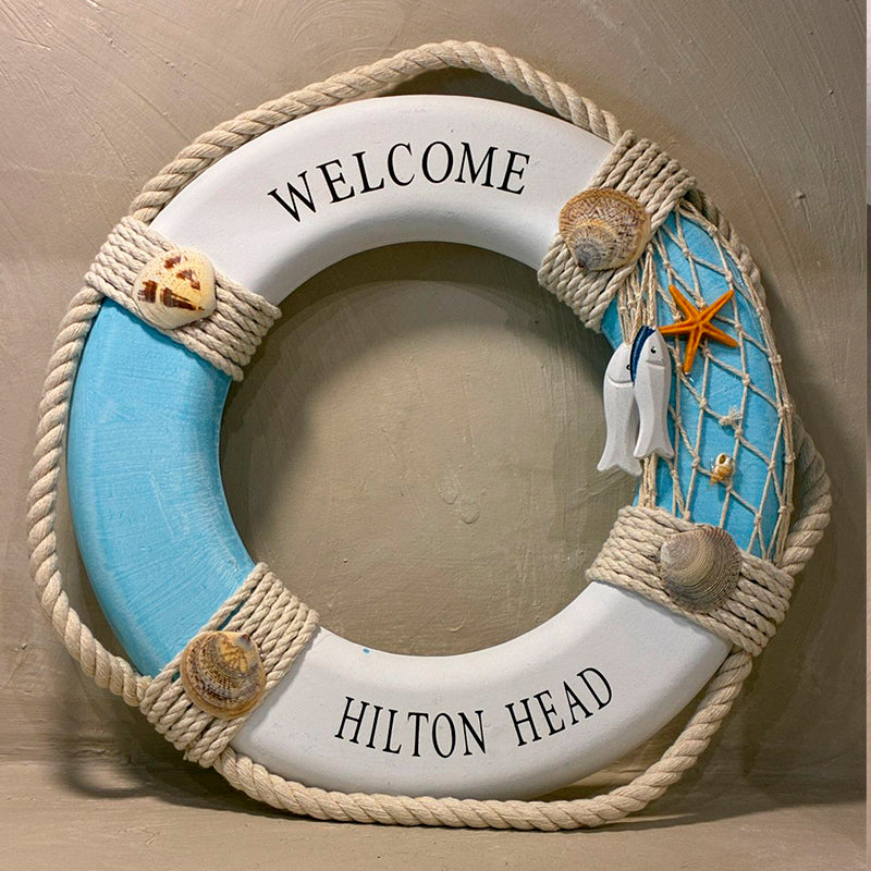 Cartel Nautico Bienvenida Para Colgar En La Puerta Entrada