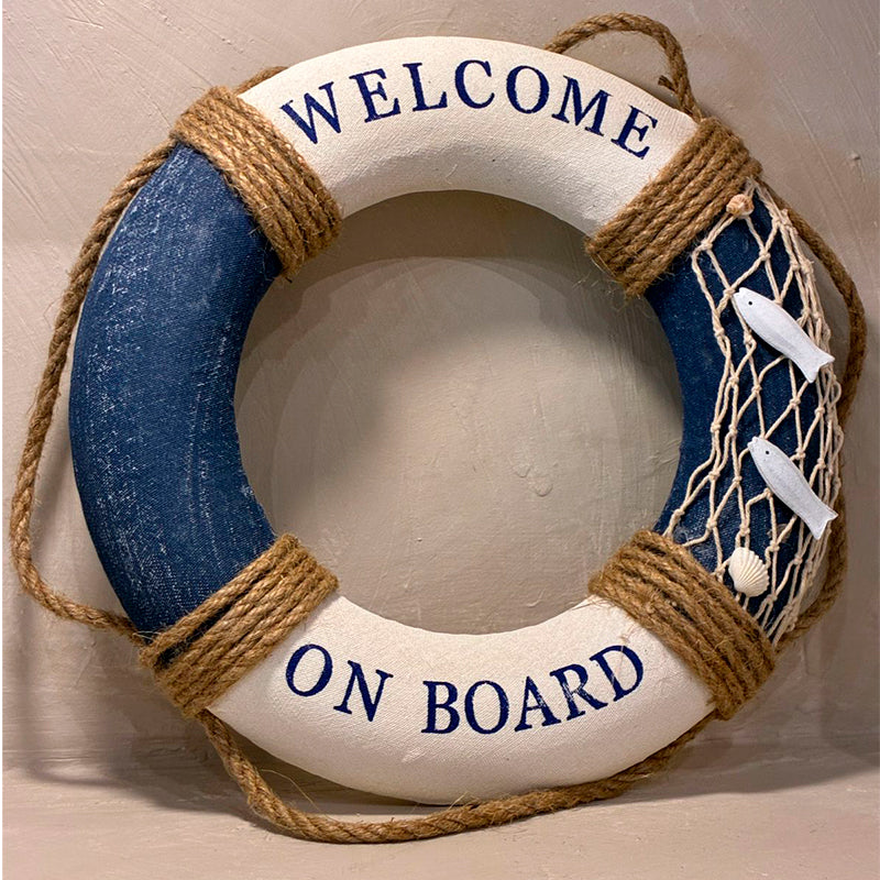 Cartel Nautico Bienvenida Para Colgar En La Puerta Entrada