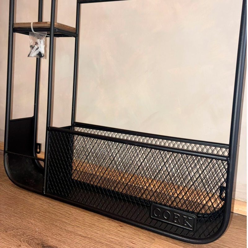 Rack de Almacenamiento de Vino Estante Flotante Soporte para Botellas de Vino y Copas