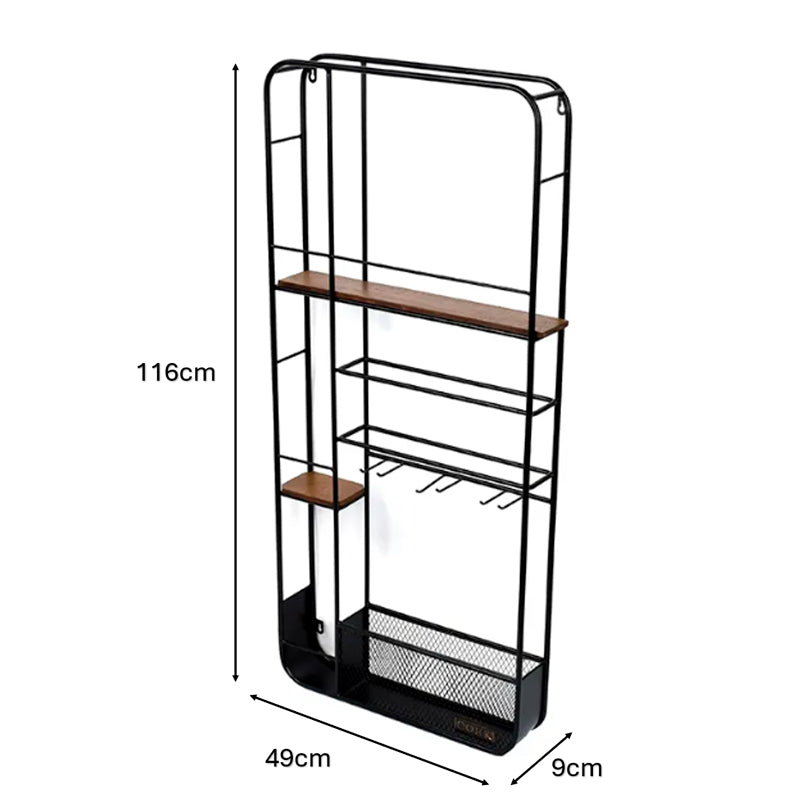 Rack de Almacenamiento de Vino Estante Flotante Soporte para Botellas de Vino y Copas