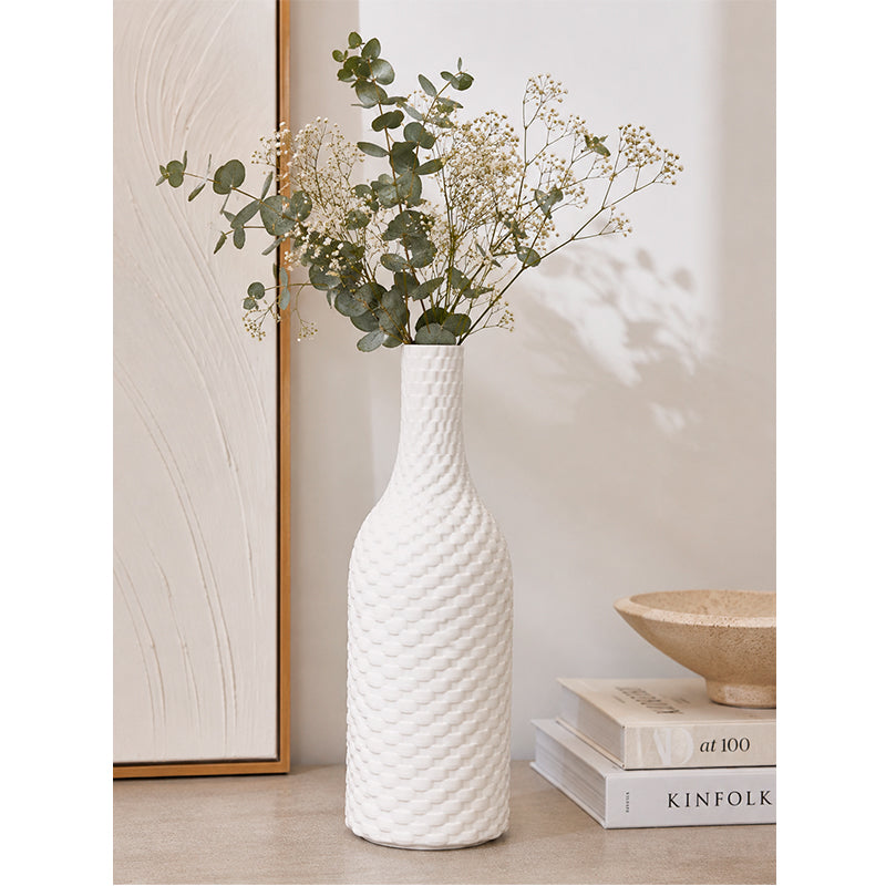 Jarron De Ceramica Para Decoracion Florero Texturizado