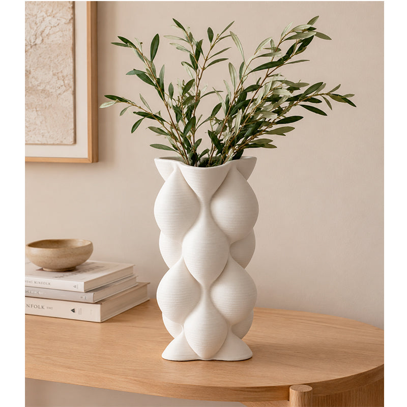 Jarron De Ceramica Para Decoracion Florero Texturizado 1224