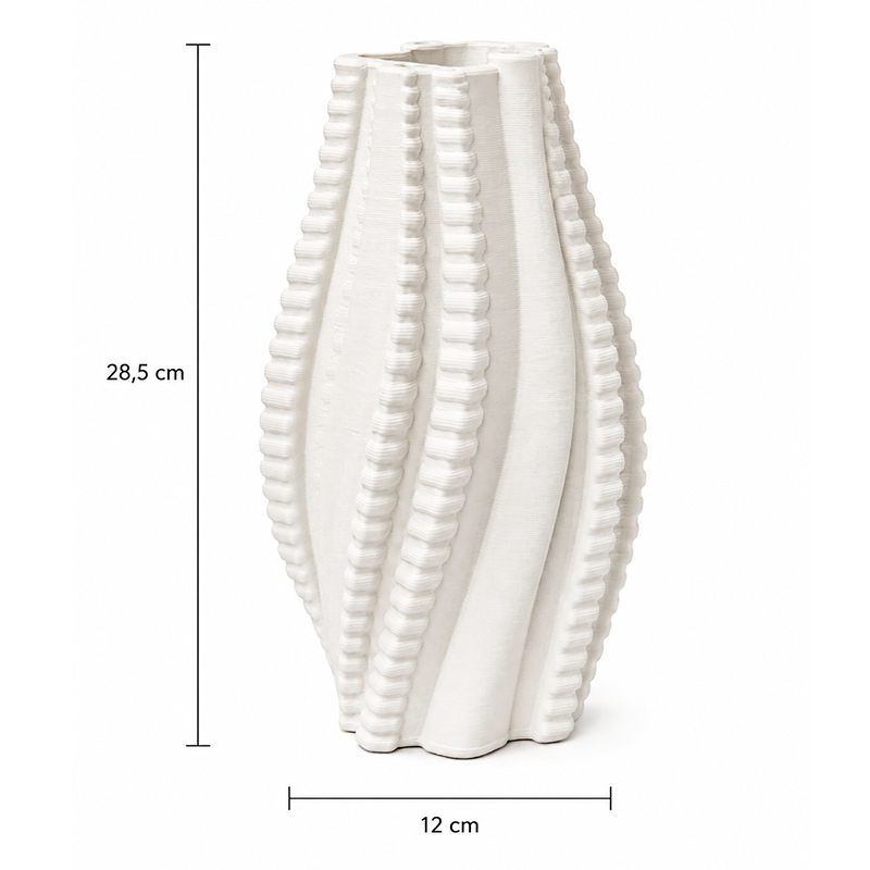 Jarron De Ceramica Para Decoracion Florero Texturizado 1225