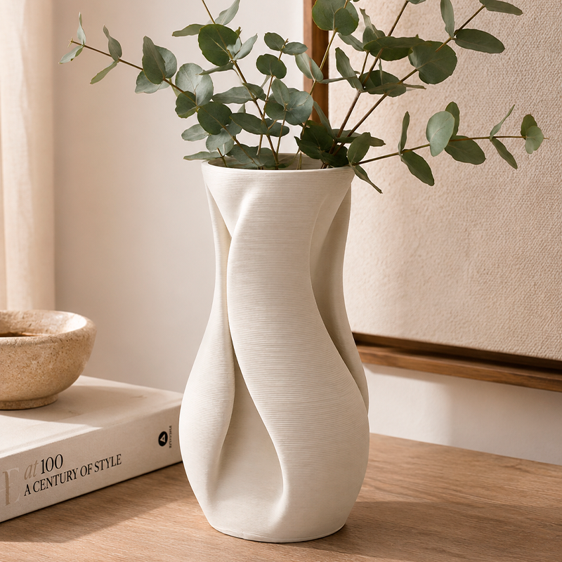 Jarron De Ceramica Para Decoracion Florero Texturizado 1226