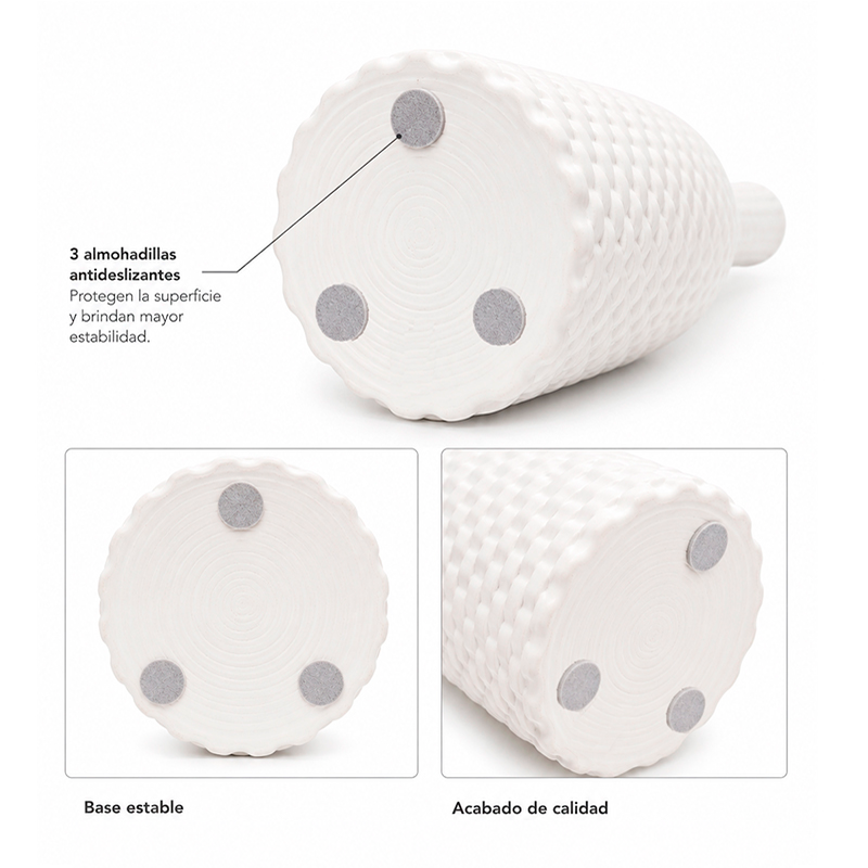 Jarron De Ceramica Para Decoracion Florero Texturizado 1226