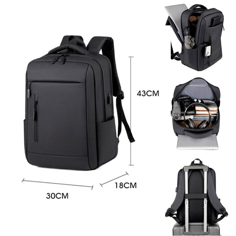 Mochila Para Laptop Multifuncional Unisex Bolso Impermeable Color Beige