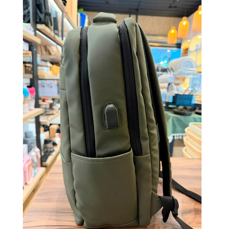 Mochila Para Laptop Multifuncional Unisex Bolso Impermeable Color Verde