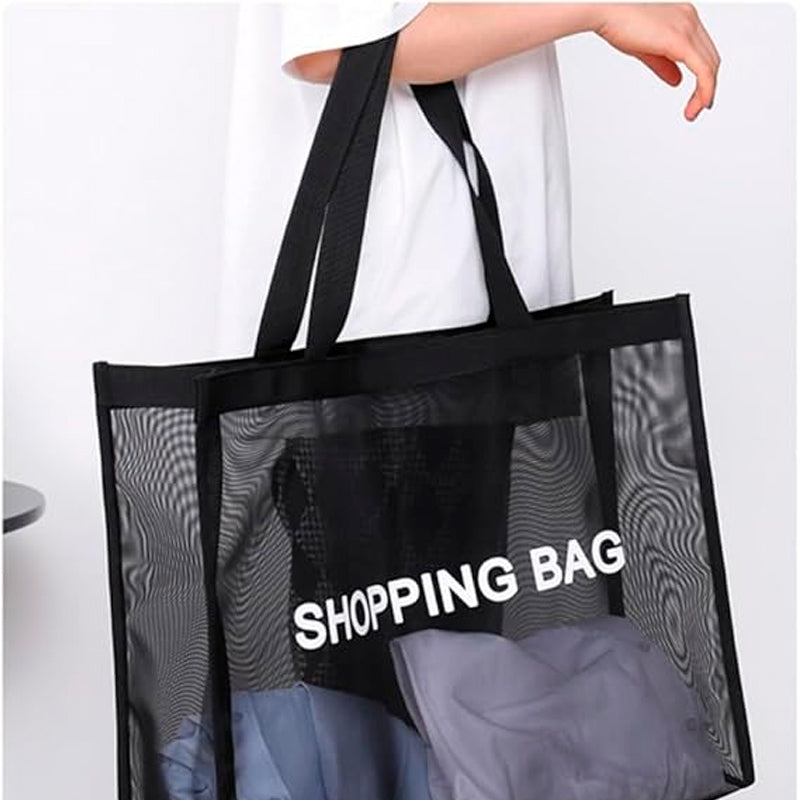 Bolsa de Compras Grande de Malla con Asa Bolsa de Comestibles Reutilizable
