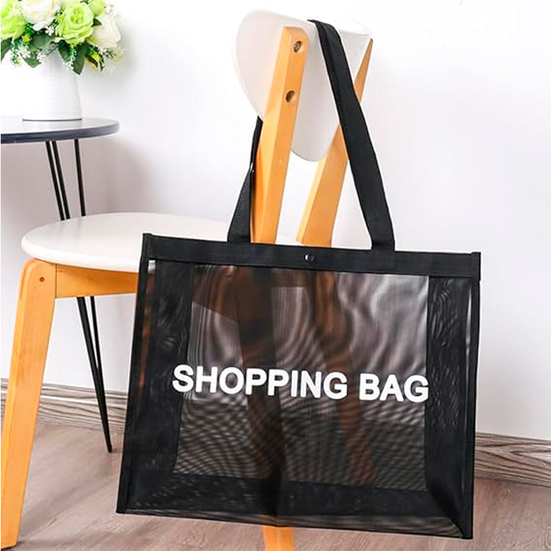 Bolsa de Compras Grande de Malla con Asa Bolsa de Comestibles Reutilizable