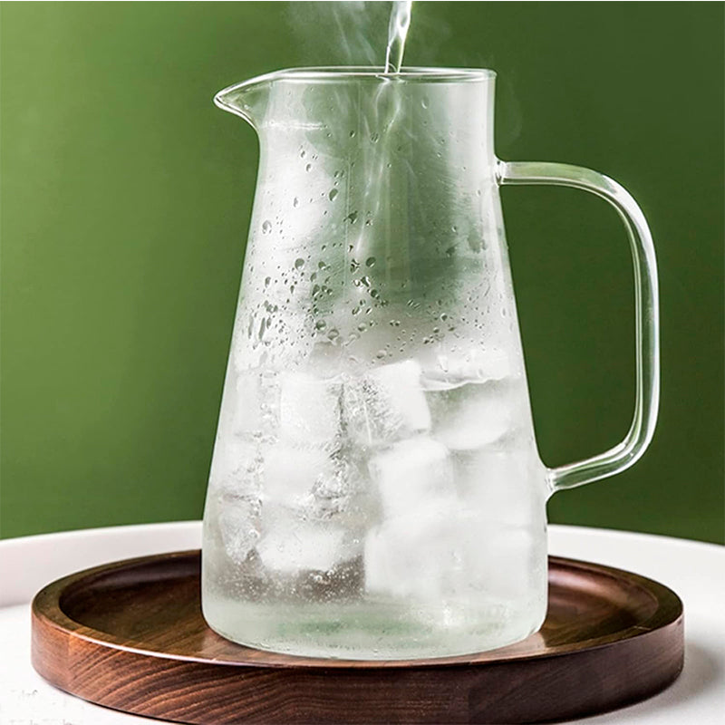 Jarra De Agua Jugo De Té Helado De Vidrio Con Tapa 1,6 Litro
