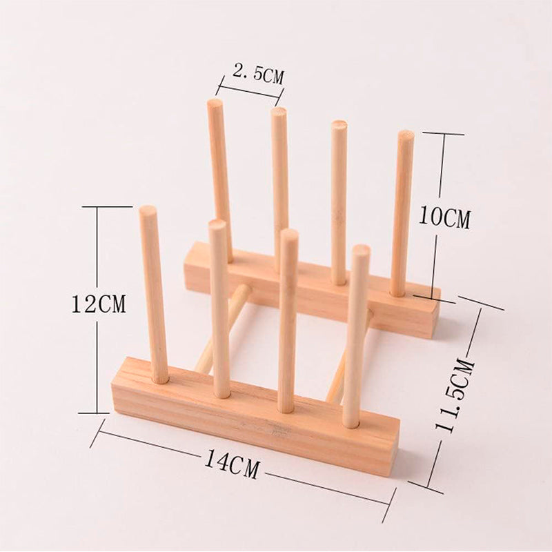 Soporte Para Platos Y Tapas De Madera Organizador De Cocina
