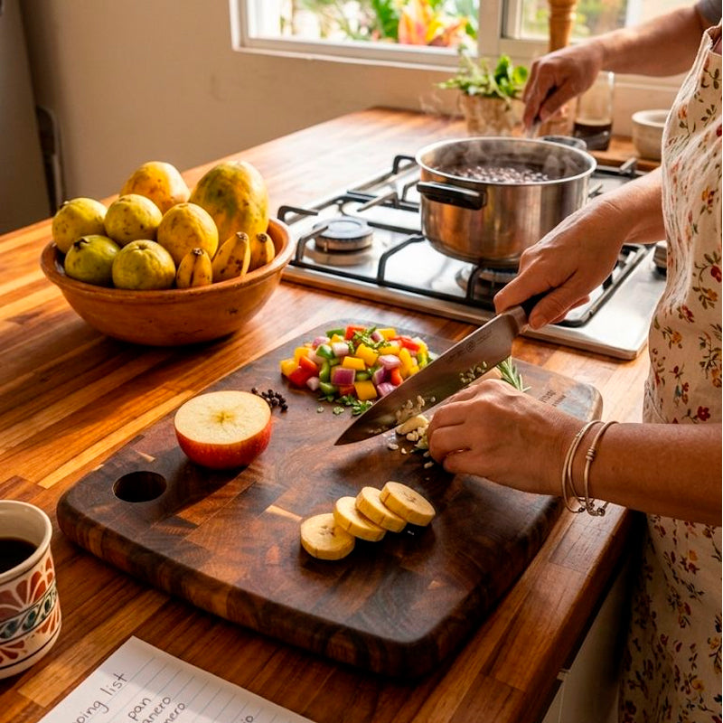 Tabla De Madera Para Cortar Carne Quesos Y Verduras Picoteo