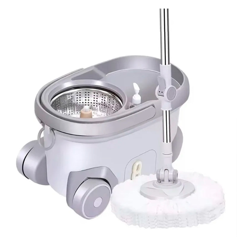 Cubo de Trapeador Universal Balde Acero Centrifugo con Mopa