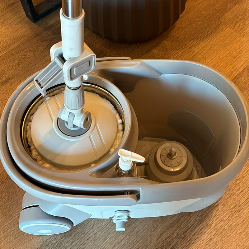 Cubo de Trapeador Universal Balde Acero Centrifugo con Mopa
