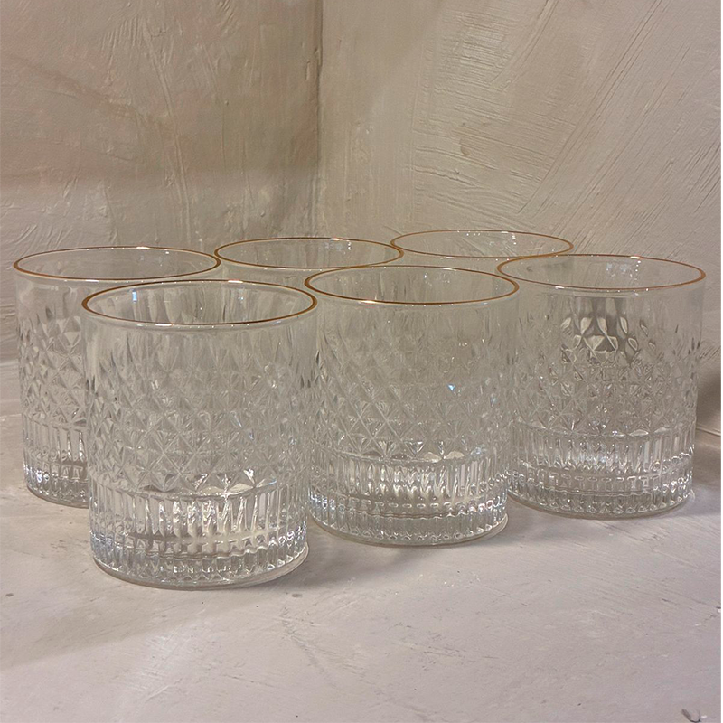 Pack 6 Vasos Elegante De 300ml Para Whisky, Escoces O Ron