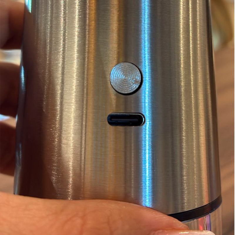 Molinillo de Pimienta Eléctrico Salpimentero Inalambrico de Acero Inoxidable Recargable USB
