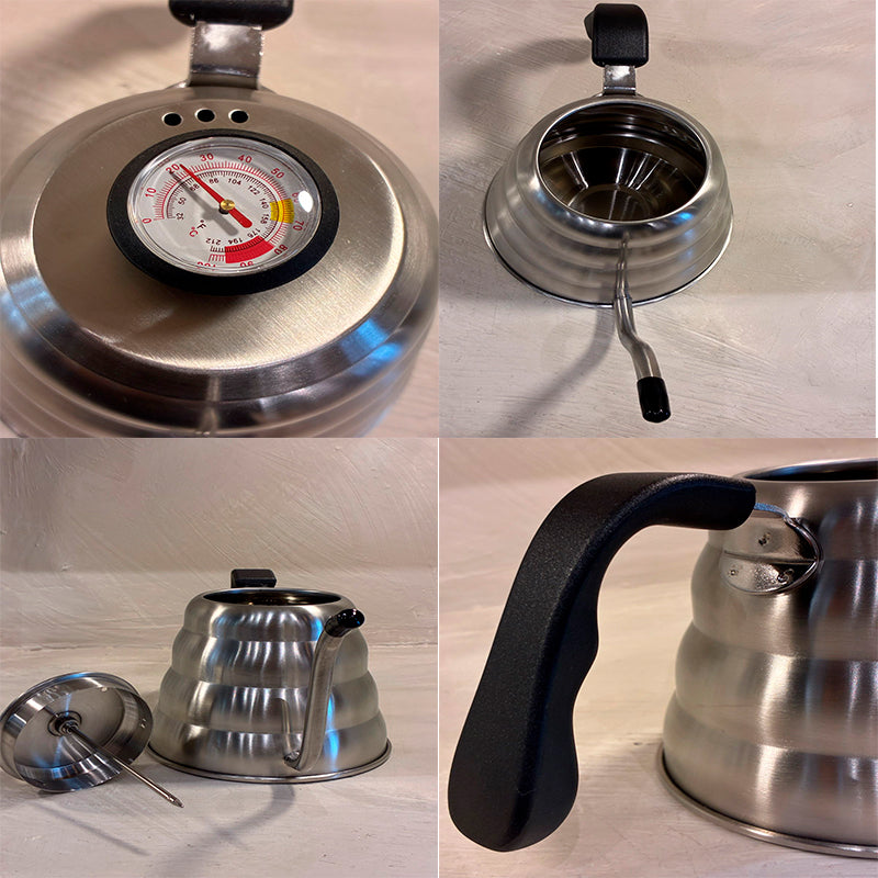 Hervidor 1.2l Tetera Para Café Y Té Por Goteo Con Termómetro