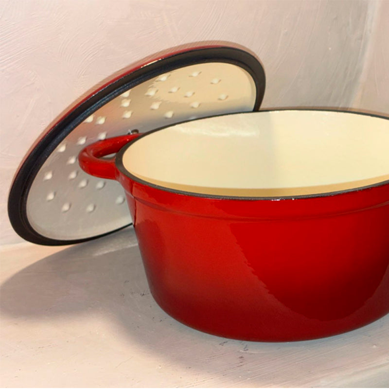 Juego De Ollas Hierro Fundido Esmaltado Bateria De Cocina 8 Piezas