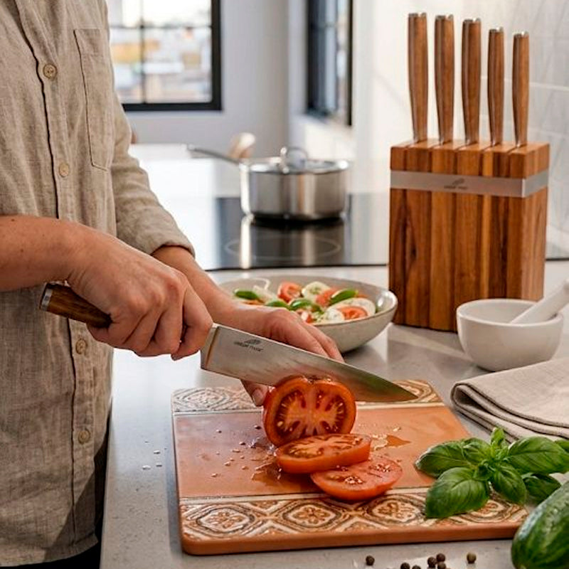 Juego De 5 Cuchillos De Cocina Premium Con Base De Madera