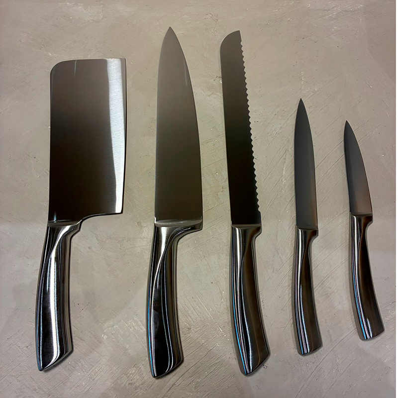 Set De Cuchillos Cocina Acero Inoxidable 5 Piezas + Base