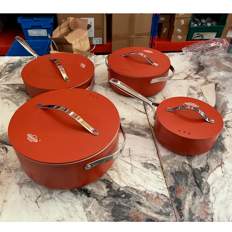 Juego De Ollas Anti Adherente Bateria De Cocina 8 Piezas