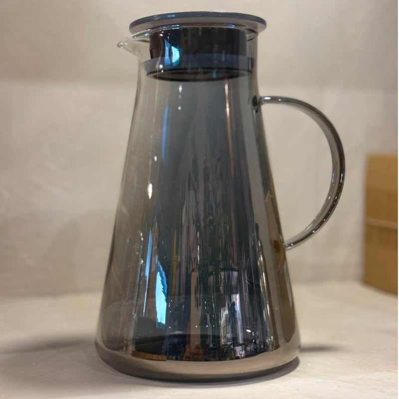 Juego de Jarra De Vidrio Elegante Con Tapa y 6 Vasos