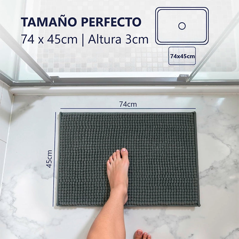 Tapete Alfombrilla De Baño Absorbente Piso Tina Ducha Dormitorio Unicolor