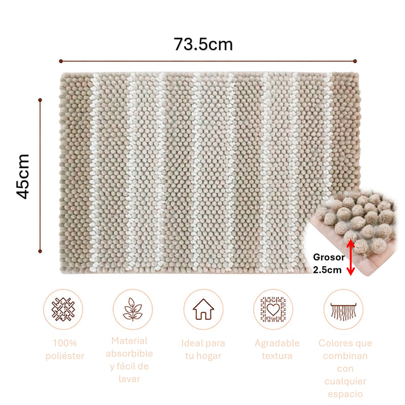 Tapete Alfombrilla De Baño Absorbente Piso Tina Ducha Dormitorio