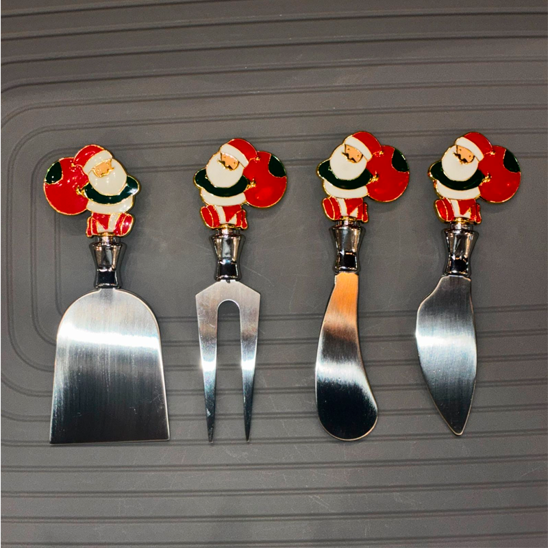 Set de Utensilios Navideños para Queso Cuchilleria para Queso Acero Inoxidable