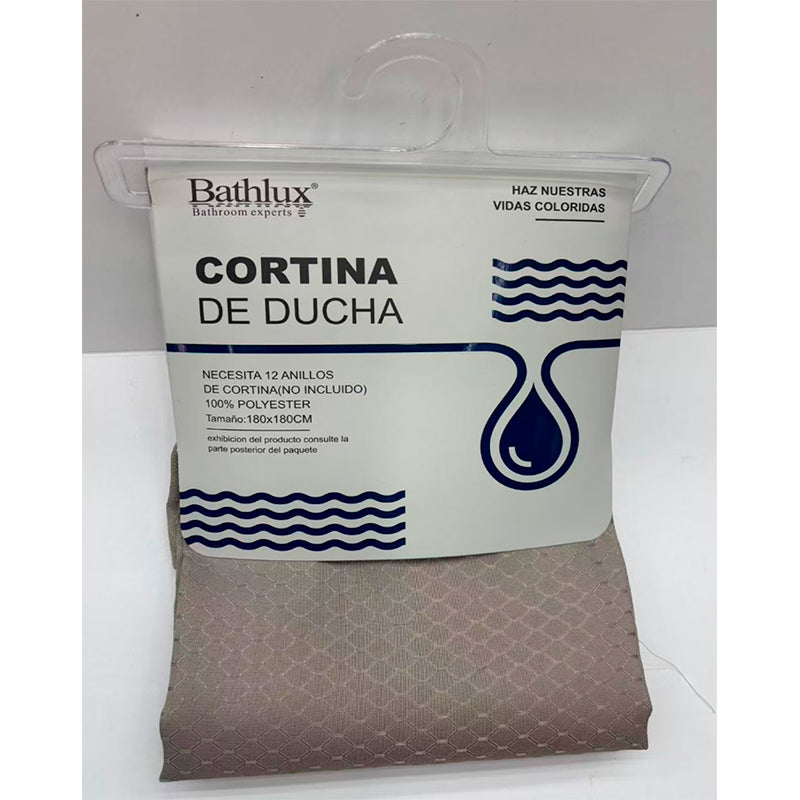 Cortina De Bano De Tela Impermeable 180*180cm + 12 Ganchos