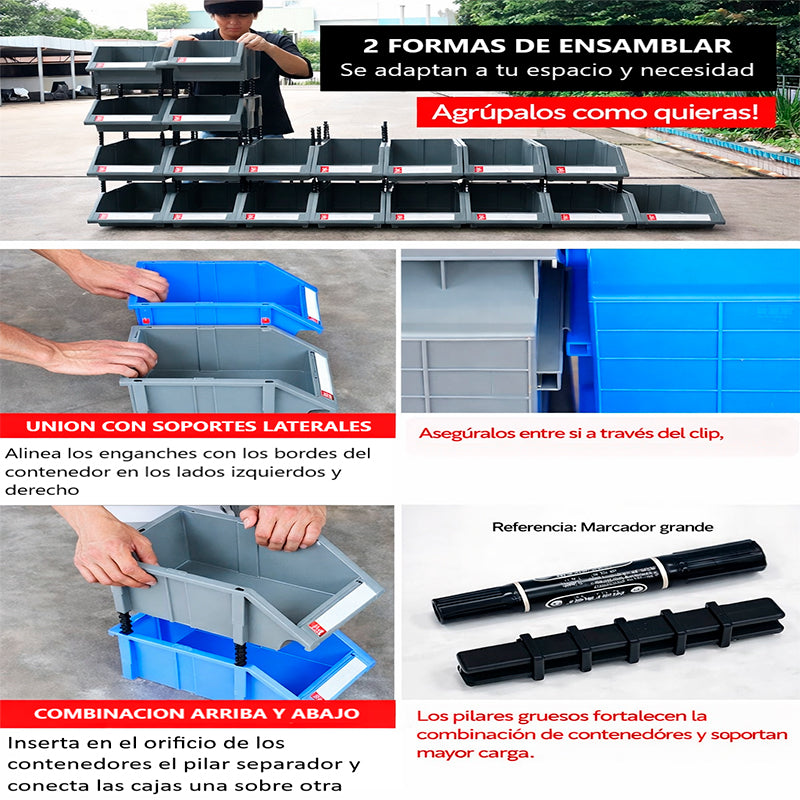 Gaveta Industrial Plastica Caja Organizadora Apilable 30lt