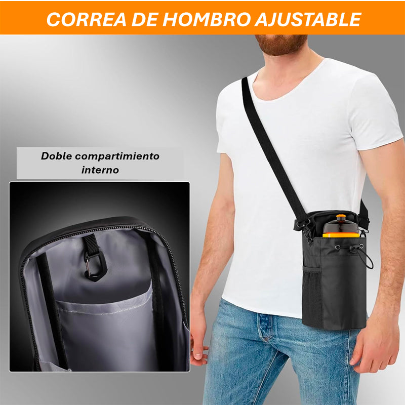 Bolsa Magnética Unisex para Gimnasio Correa Ajustable Soporte de Botella de Agua