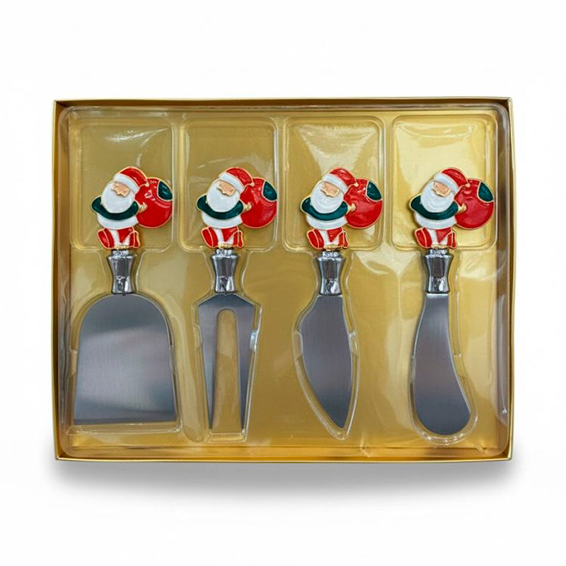 Set de Utensilios Navideños para Queso Cuchilleria para Queso Acero Inoxidable