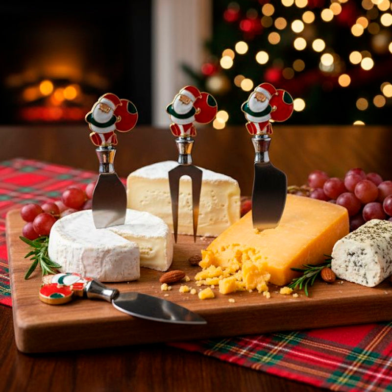 Set de Utensilios Navideños para Queso Cuchilleria para Queso Acero Inoxidable